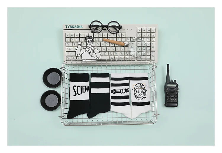 2018 повседневные хлопковые носки для женщин в полоску с буквенным принтом