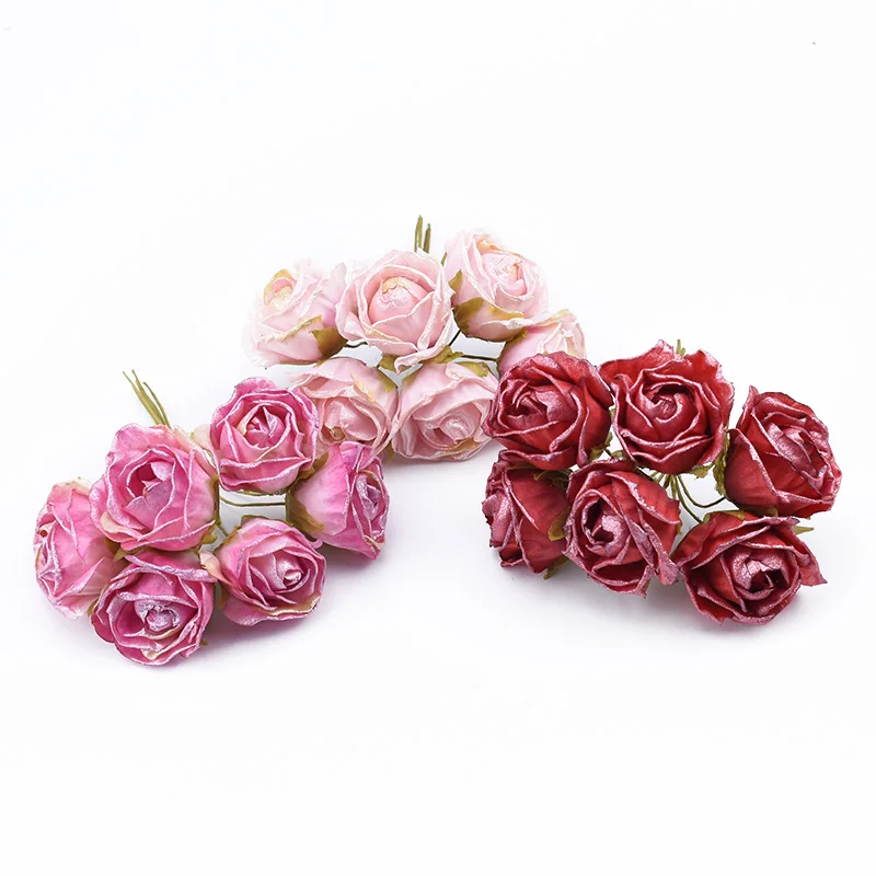 6 шт. декоративные цветы для скрапбукинга венки сделай сам Подарочная коробка