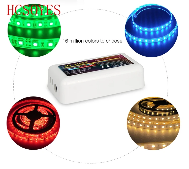 Mi Light FUT039 беспроводной 16 mi llion Цвет 2 4 ГГц RGB + CCT контроллер полосы Диммер для гибких
