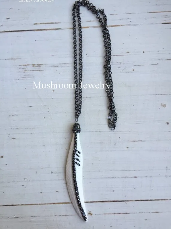 Длинное богемное ожерелье с искусственной цепью