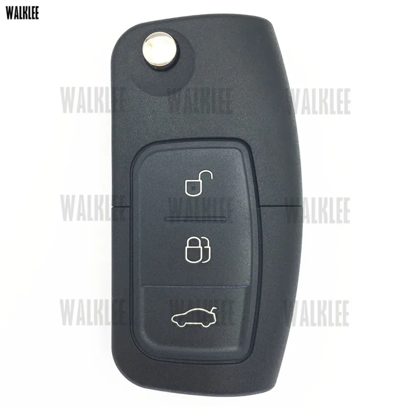 WALKLEE Автомобильный Дистанционный ключ для Ford Fiesta Fusion Focus Mondeo Galaxy FO21 Blade 433 МГц 4D63 40