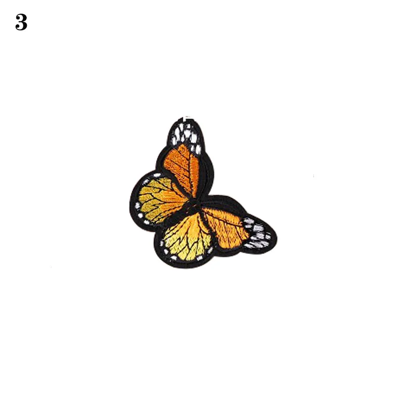 3 small Orange Красивая вышивка бабочки 12 цветная вышивка накладки для ногтей Декоративная паста видов одежды, обуви и шляпы украшения - Цвет: 3 small Orange