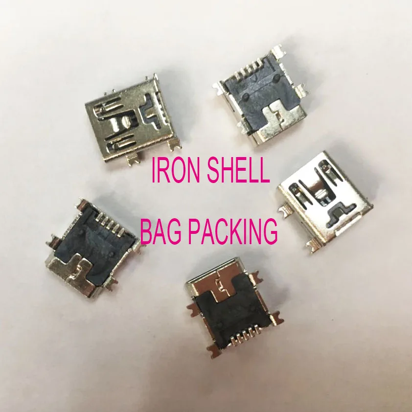 10 шт./лот Mini USB разъем типа B 5pin PCB монтаж SMD USB гнездо 2,0