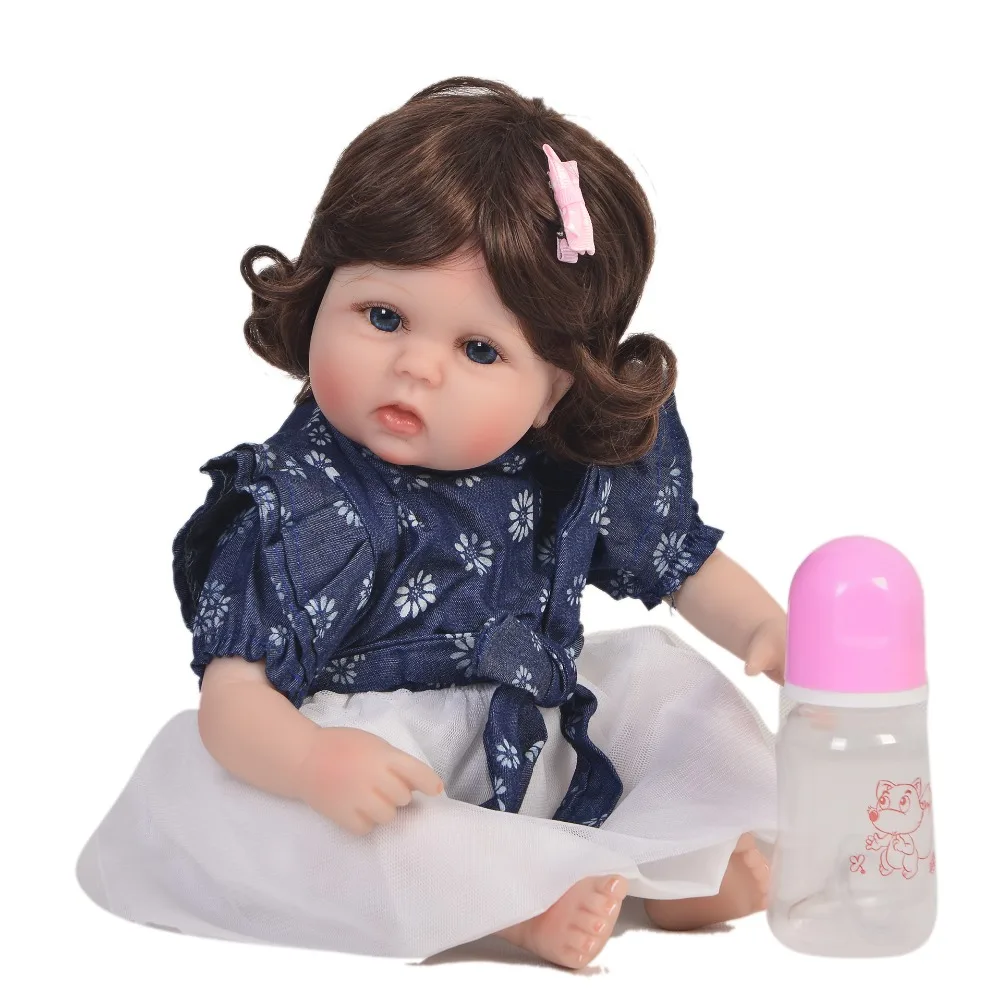 Кукла DollMai 18 дюймов 43 см кукла Bebes Reborn Мягкая силиконовая девочка игрушка Baby