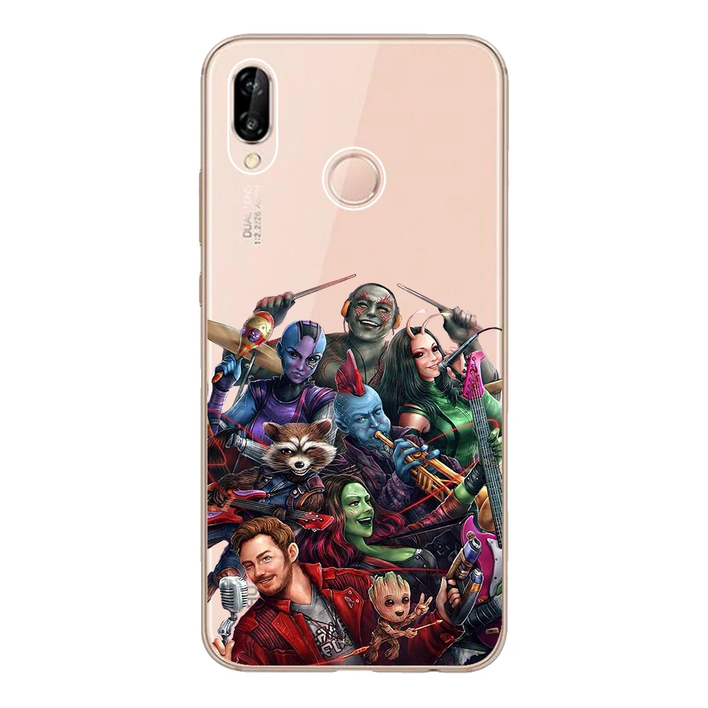 Мягкий чехол из ТПУ для Huawei P8 P9 Lite 2017 P10 Plus P20 Pro силиконовый телефона Deadpool Spiderman Venom |