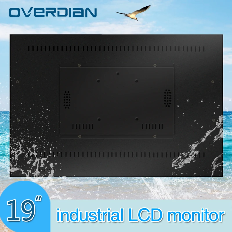 19 дюймов/19 &quotVGA/Touch USB/DVI интерфейс металлическая рамка промышленный ЖК монитор
