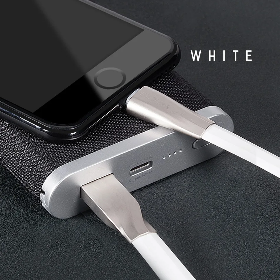 ROCK Авто разъединитель USB кабель для iPhone X, 1 м цинковый сплав 2.1A Макс Быстрая зарядка светодиодный кабель синхронизации для iPhone 6 7 8 USB кабель Шнур