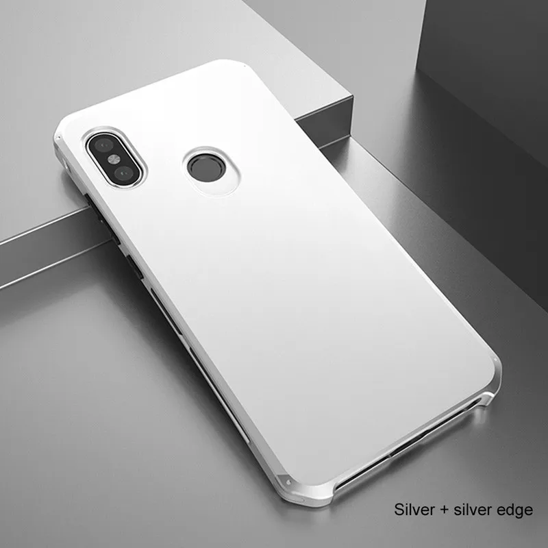 Silver Металлический чехол для Xiaomi Redmi note 8 Pro Чехол Алюминиевый противоударный чехол для Redmi Note 5 чехол для Redmi note 7 note8 note 6 pro Чехол - Цвет: Silver