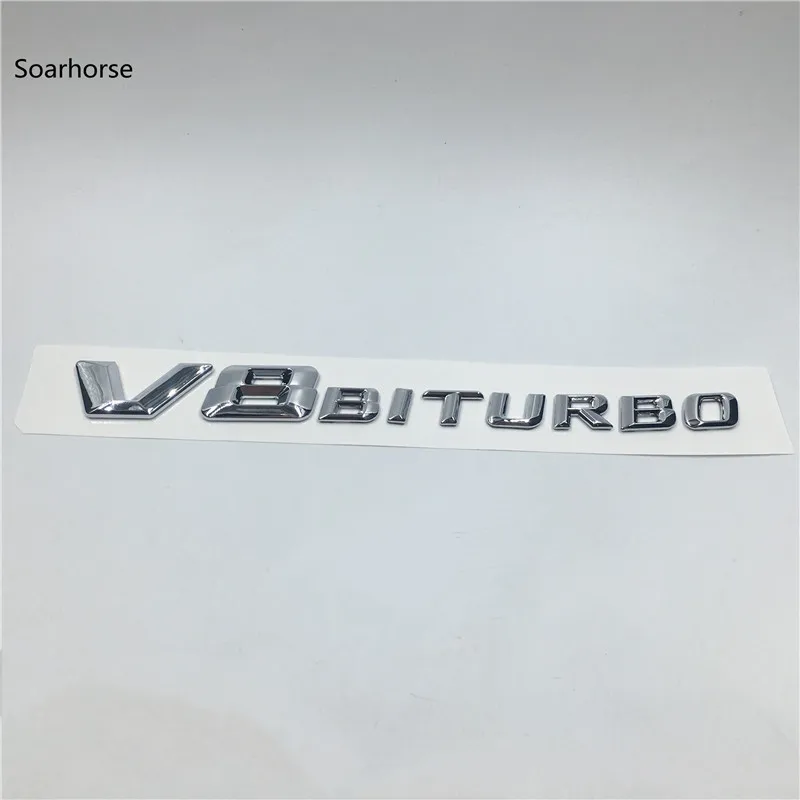 V8 V12 BITURBO задние буквы боковое крыло эмблема для Mercedes Benz cla W203 W204 W211 W176 W124 W212