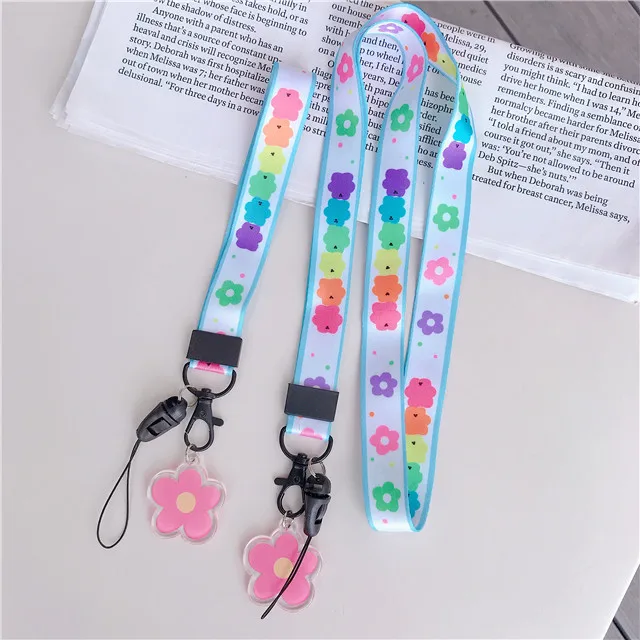 Duffy Bear Crayon Shinchan Flowers Pattern For Camera Mobile Phone Lanyard Neck/Wrist Strap Keys Chain