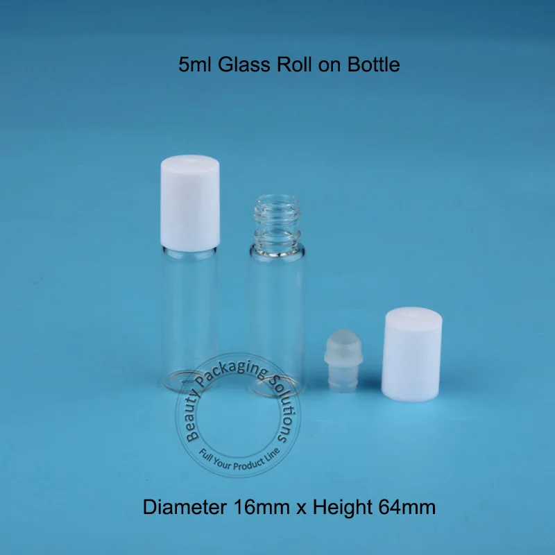 500 шт./лот оптовая продажа 5 мл стеклянный флакон для духов с эфирным маслом пустая