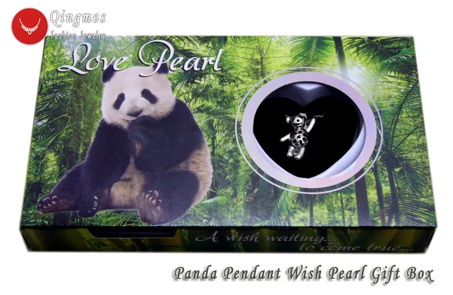 Женское Ожерелье чокер Qingmos Wish Pearl 14*24 мм в виде клетки панды модное ожерелье с