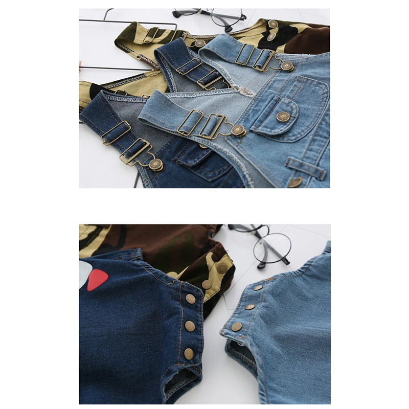 Модный летний комбинезон в ковбойском стиле для маленьких мальчиков и девочек