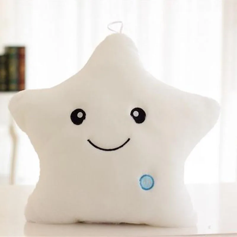 Kawaii красочные игрушки в форме звезды светящийся светодиодный светильник подушка