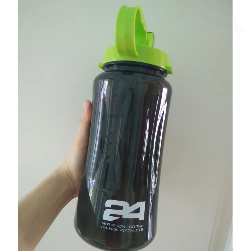 1Л/2л/2000 мл черный большой размер Портативный Пространство Herbalife питание 24 часа шейкер соломы стиль ремень бутылка для воды - Цвет: Black 24hour