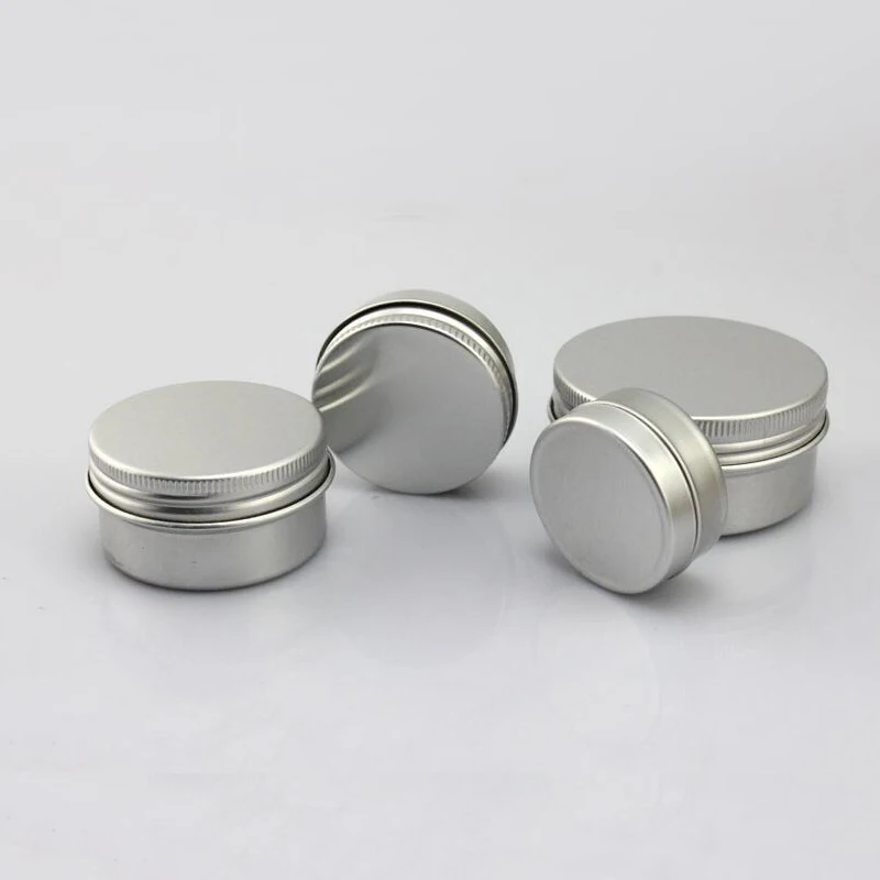 100 шт./лот 10g 15g 30g 50g 60g 100g 150g Алюминий баночка для косметических средств металлические жестяные банки Пустой Крем мини Алюминий банки для губ баночки для косметики