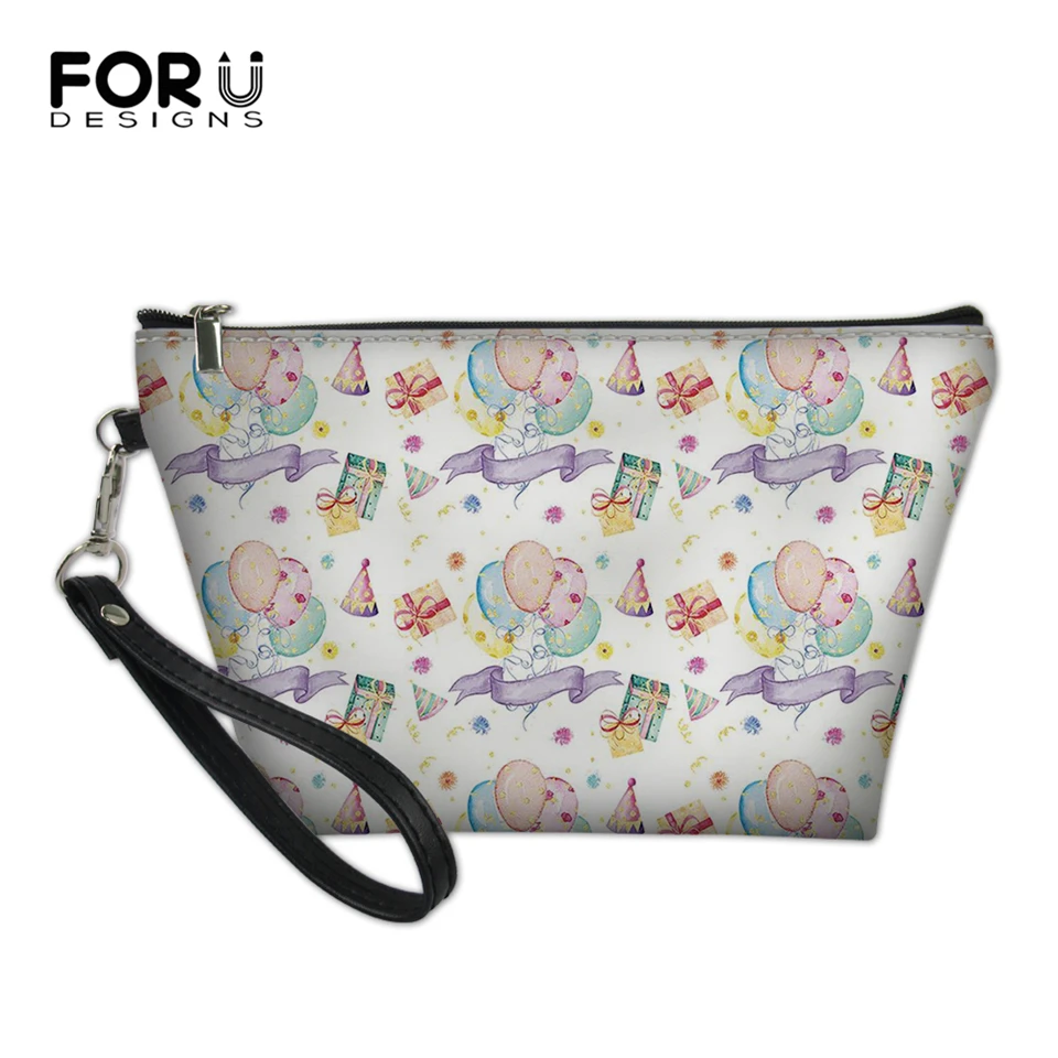 Модный женский чехол для косметолога FORUDESIGNS с черно-белым рисунком кошки женская