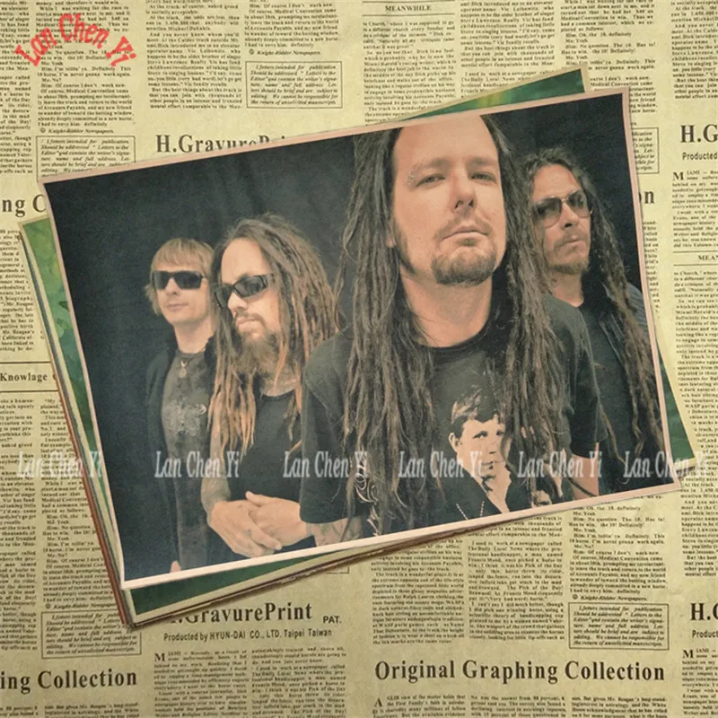 Сливовый Korn Рок-Группа Музыка крафт-бумага плакат Винтаж Высокое качество печати рисунок ядро декоративная живопись - Цвет: Сливовый