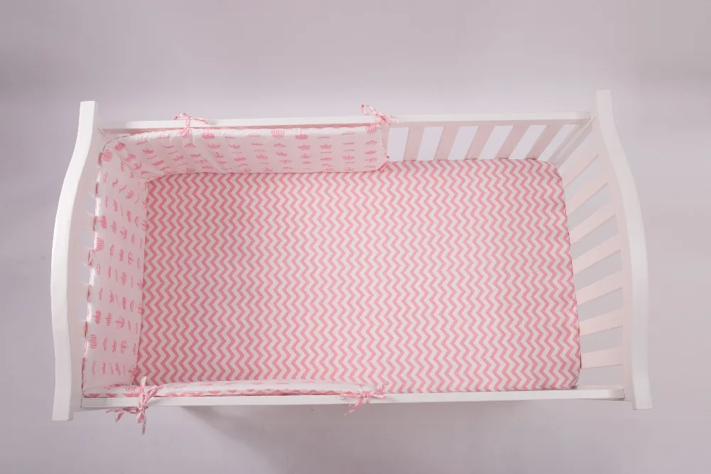 7 шт. Розовый Модный комплект постельного белья для новорожденных детская