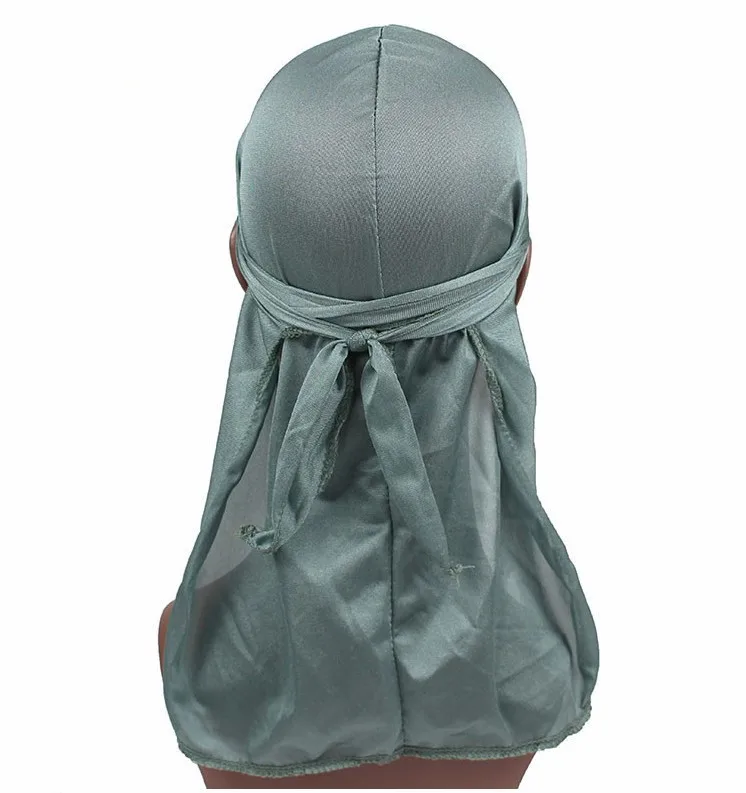 Атласная Мужская эластичная Кепка в стиле хип хоп Du Doo Rag Durag парики тюрбан бандана