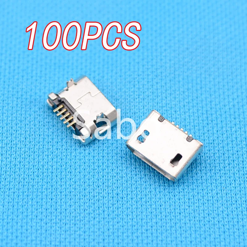 100 шт. Micro USB 5 P 5-контактный разъем для зарядки мобильных телефонов A-07 |