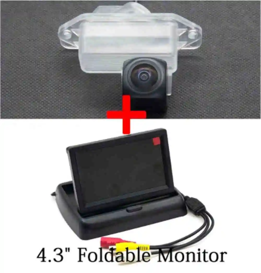 camera with Monitor Рыбий глаз Starlight MCCD 1080P автомобильная парковочная камера заднего вида для Mitsubishi Lancer EX 2008 2010 Pajero io камера заднего вида - Название цвета: camera with Monitor