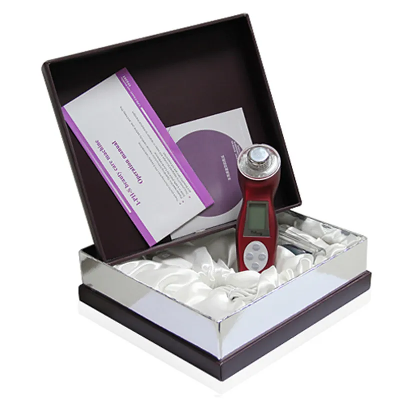 3 МГц цвета Ультра звуковой массажер для лица гальванический светодиодный фотон