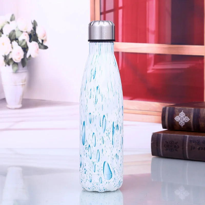 D Творческий свободная вода bpa бутылки изотермическая чашка Нержавеющая сталь пива Чай Кофе термос Портативный путешествия спортивные бутылки для воды - Цвет: D