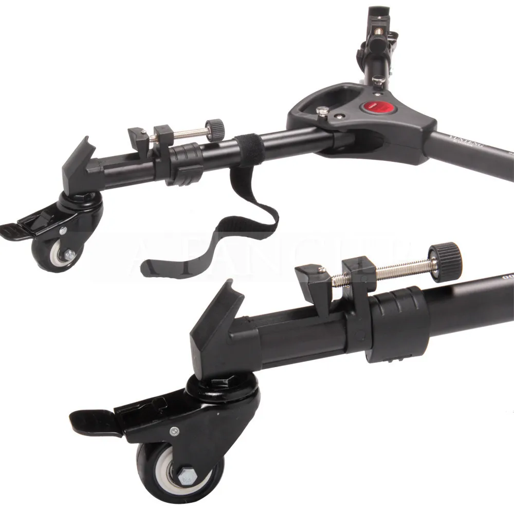 YUNTENG YT-900 Pro 3 Wheels Pulley Universal Folding Camera Tripod Dolly Base Stand YT 900 With Carrying Bag | Электроника