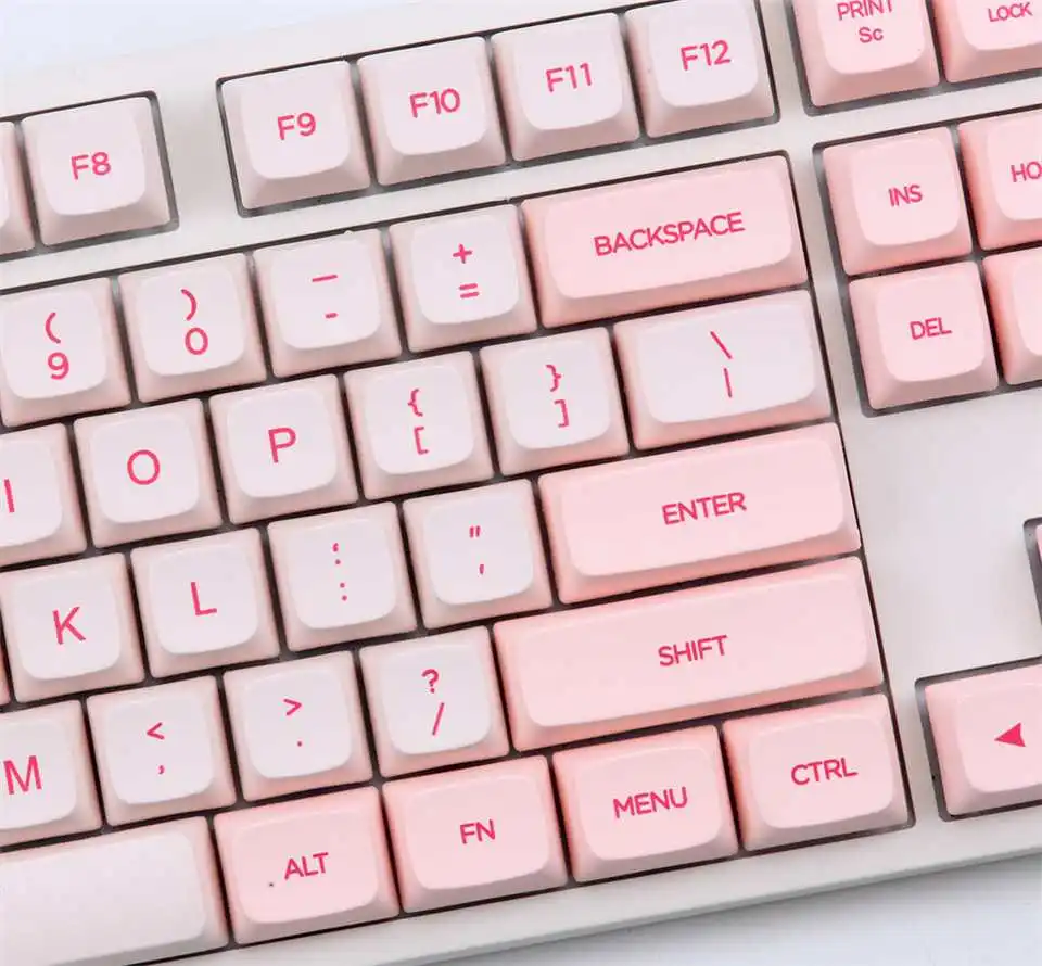 Игровой колпачок клавиши клавиатуры Розовый 176 ключ XDA профиль краситель-sub клавишные колпачки pbt полный Макет Набор клавишных колпачков милые колпачки