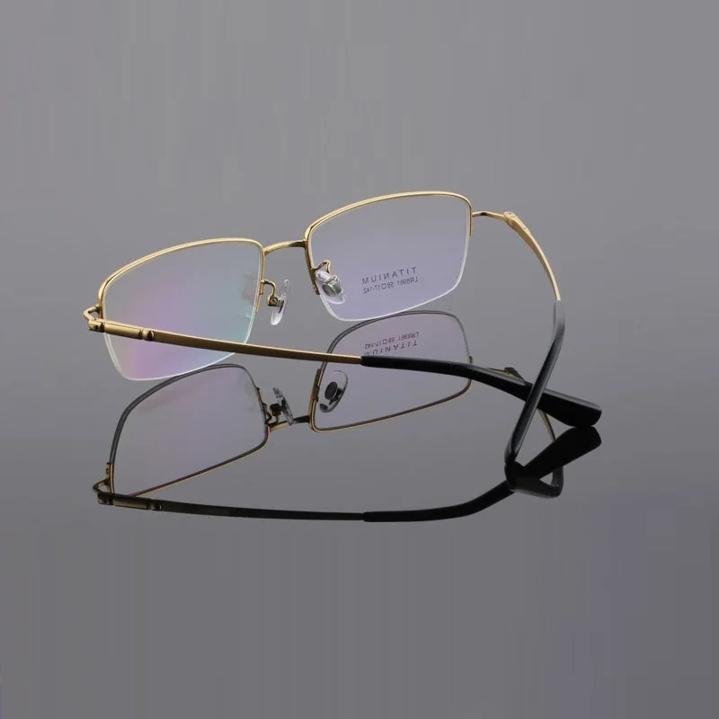 

W-153 retro fashion pure titanium big face men eyeglasses frames goggles prescription optical reading glasses frame eyewear male