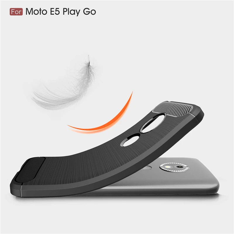 Wolfrule For Capas Motorola Moto E5 Play Go Case Bumper Full Protective Rugged Carbon Fiber Funda Cover | Мобильные телефоны и