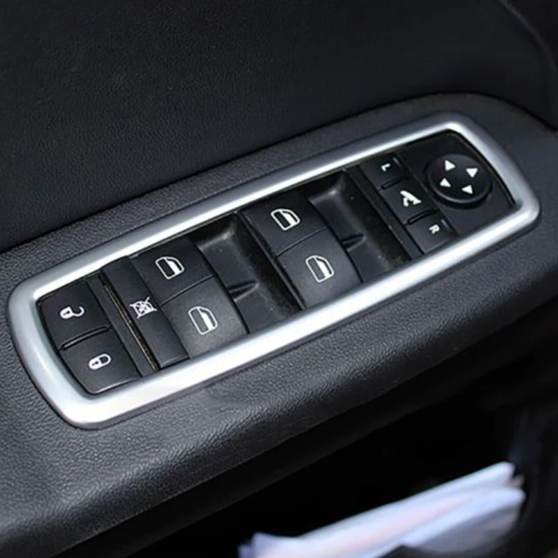 

ABS Chrome car styling glass window lifter switch ring cover trim fit for dodge journey fiat freemont 2013-2016