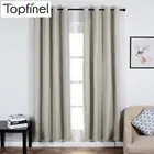 Topfinel плотные однотонные 100% термоизолированные затемненные плотные одноцветнные шторы для гостиной спальни оконные драпировки Шторы панель