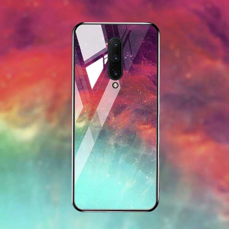 M068 Чехол для Oneplus 7 7T Pro, Роскошный чехол из закаленного стекла, чехол для One plus 7 7T Pro, бампер, чехол - Цвет: M068