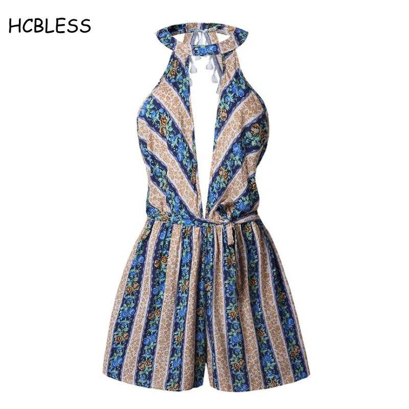 HCBLESS женский комбинезон с принтом кружевной летний короткий плиссированный