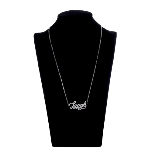 AOLOSHOW Letters Name Necklace for Women Alphabet &quot Laugh Statement Gold Color Stainless Steel Charm Pendant Nl-2440 | Украшения и