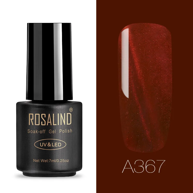 A367 ROSALIND 7 мл кошачий глаз гель лак Гибридный Полупостоянный УФ набор гель-лаков для ногтей для маникюра офф праймер белый лак для ногтей - Цвет: A367