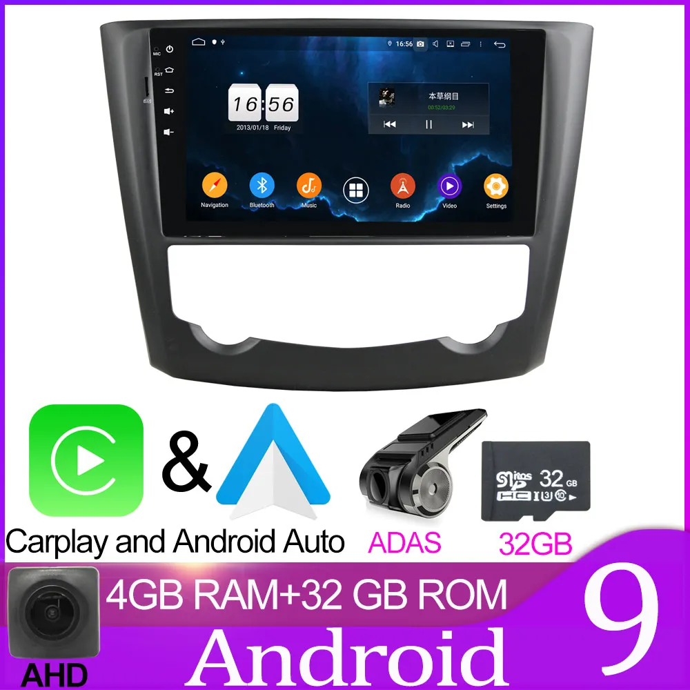 32GB carplay ADAS Owtosin автомобиль радио мультимедиа видео плеер навигации gps Android 9,0 для Renault Kadjar автомобиль 4 Гб Оперативная память - Цвет: 32GB carplay ADAS