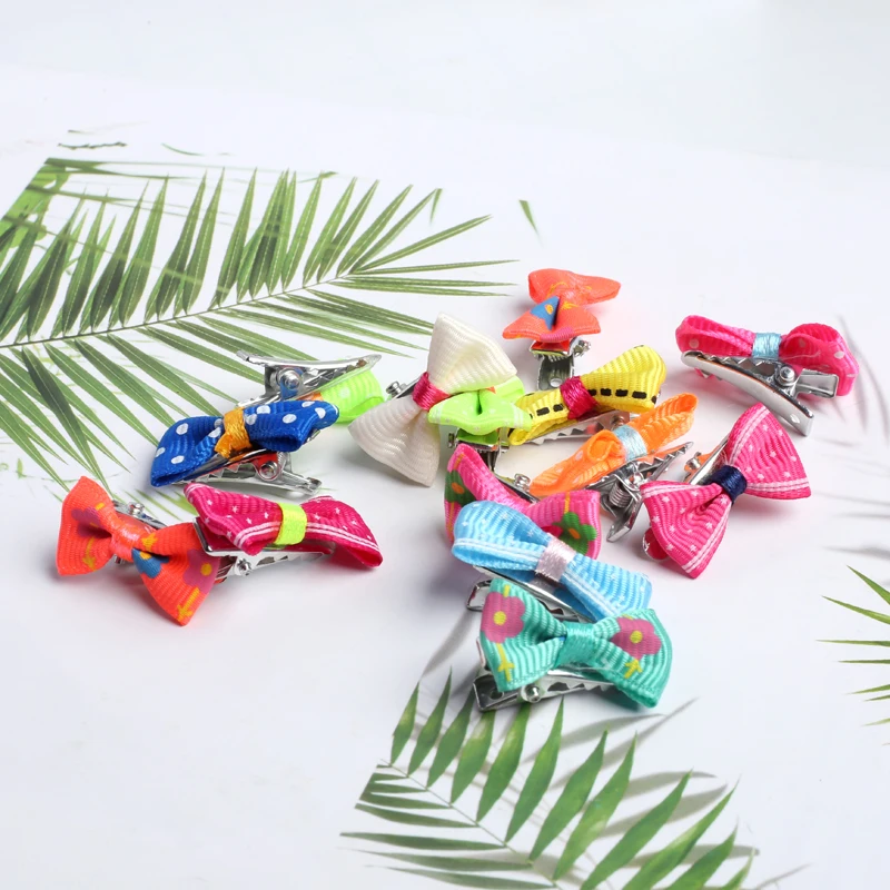 20 штук лук заколки для волос детей Цвет заколка из милых домашних животных