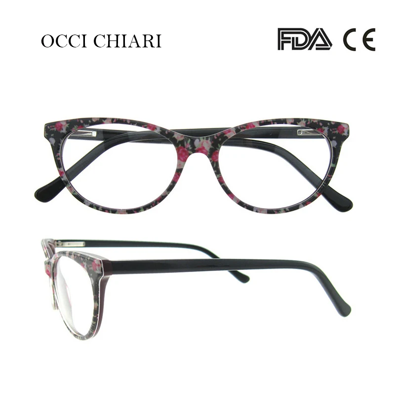 C2 OCCI CHIARI ацетатная оправа для очков для женщин, оптические прозрачные линзы, весенние петли, оптические очки, оправа, Oculos, люнетты очки, BESSI - Цвет оправы: C2