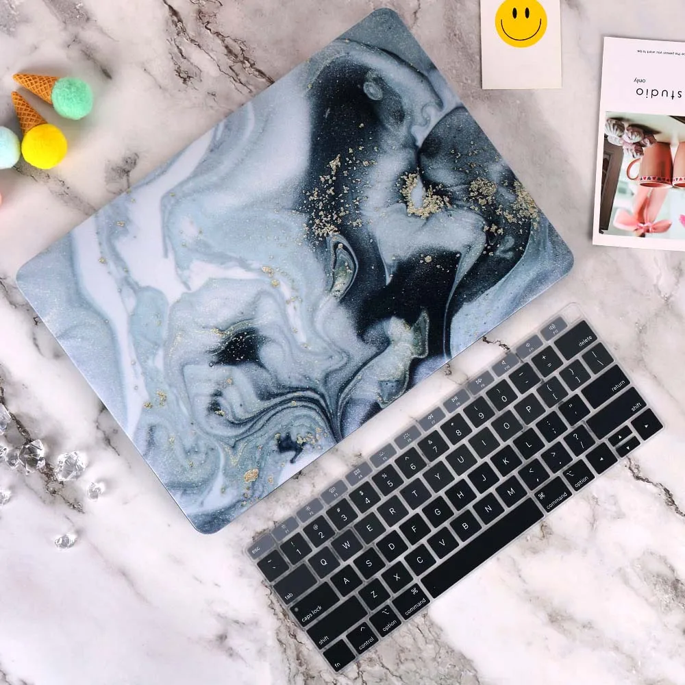 Redlai мраморный узор матовая твердая прорезиненная чехол для Macbook Pro retina 13,3 15,4 Air 13,3 retina 12 дюймов Air 13 - Цвет: RS256