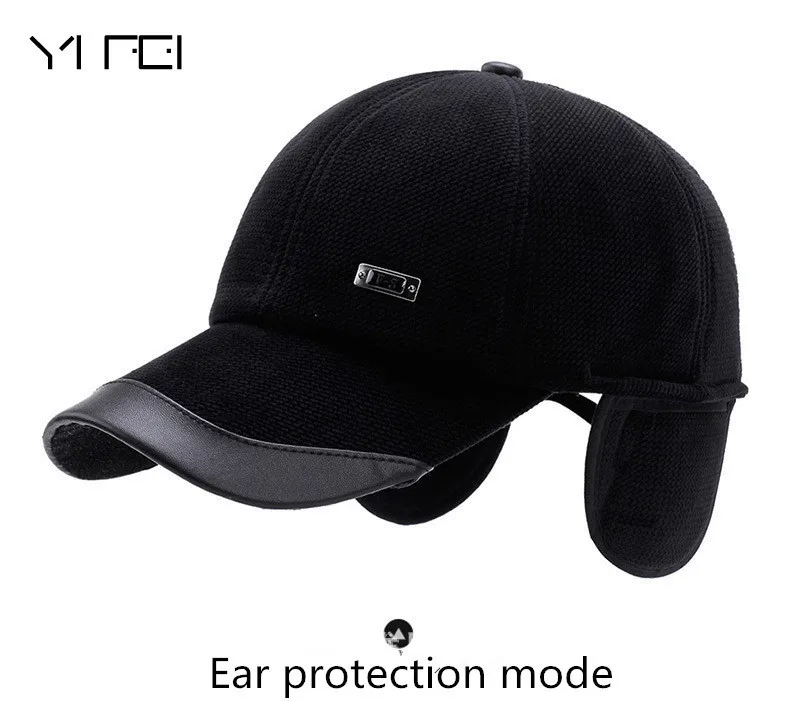 New Fashion Men Baseball Cap Shade Hats For Men Winter Spring Trucker Casual Cap Snapback Protect Ears Men Hat