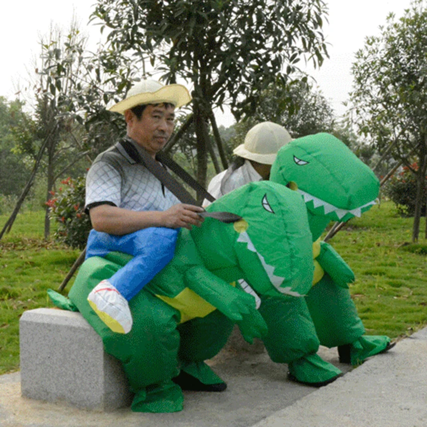 Новинка костюмы для косплея с динозавром родителей и детей поддельные наездники