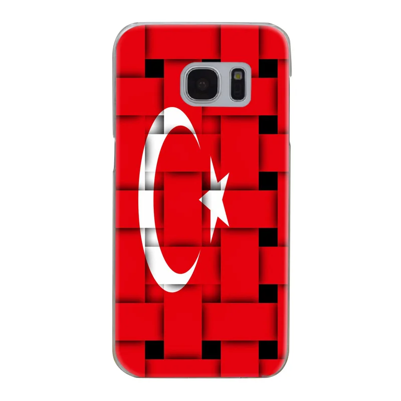 H333 Turkey Flag Transparent Hard PC Case Cover For Samsung Galaxy S Note 3 4 5 6 7 8 9 Edge Plus |