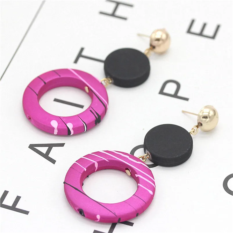 Серьги-пусеты в виде звезд adolph круглые серьги этническом стиле из дерева 2018 новые