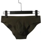 Сексуальное нижнее белье, мужские трусы, шорты, брифы из искусственного хлопка, бесшовные, с низкой талией, с выпуклым мешочком, трусы, брифы