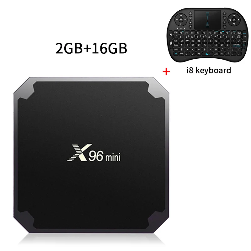 10 шт. X96mini Android 7,1X96 мини Smart tv BOX S905W четырехъядерный Поддержка 2,4G беспроводной wifi медиаплеер телеприставка 1+ 8 2+ 16 Гб