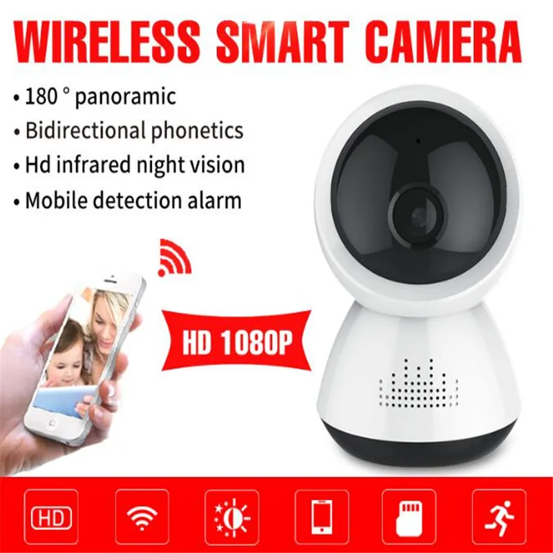 Домашняя беспроводная IP-камера PLYMOTON Full HD 1080P инфракрасное ночное видение