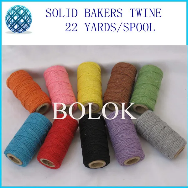 Шпагат однотонный Пекарский 10 цветов 2 шт./лот (22 ярда/катушка) мм 12 слойный шпагат